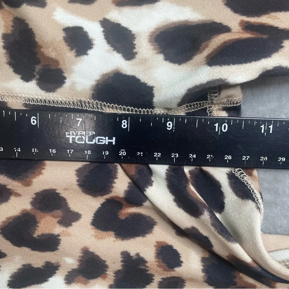 Justice Sport Cheetah Print Leggings Girls XL Plus 16P-18P Black & Pink Logo